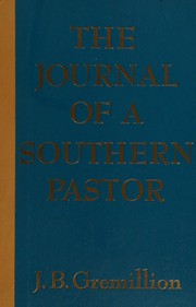 Front cover of The journal of a southern pastor by Joseph Gremillion