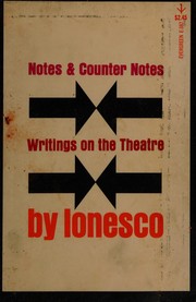 Cover of Notes and counter notes by Eugène Ionesco