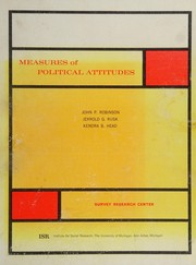 Front cover of Measures of political attitudes by Robinson, John P.