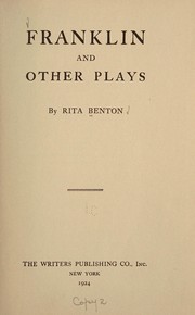 Cover of Franklin by Caroline Rita Benton