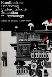 Front cover of Handbook for enhancing undergraduate education in psychology by Thomas V. McGovern