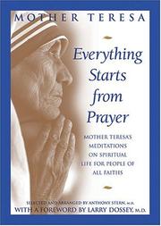 Cover of Everything starts from prayer by Saint Mother Teresa