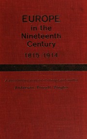 Cover of Europe in the nineteenth century, 1815-1914 by Lipson, E.