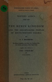Front cover of The Benin kingdom and the Edo-speaking peoples of south-western Nigeria by R. E. Bradbury