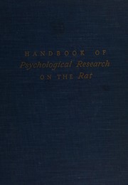 Cover of Handbook of psychological research on the rat by Norman Leslie Munn