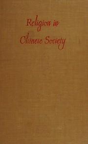 Front cover of Religion in Chinese society by C. K. Yang