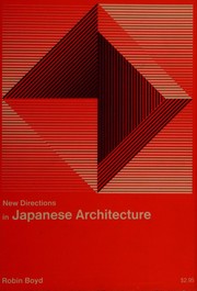 Front cover of New directions in Japanese architecture by Robin Boyd