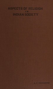 Front cover of Aspects of religion in Indian society by Vidyarthi, Lalita Prasad.