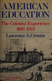 Cover of American education by Lawrence Arthur Cremin