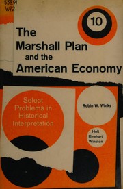 Cover of The Marshall plan and the American economy by Robin W. Winks