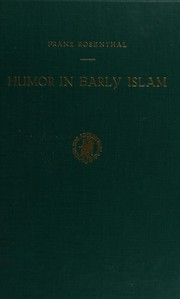 Front cover of Humor in early Islam by Franz Rosenthal