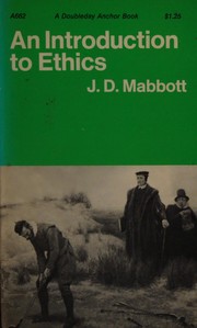 Front cover of An introduction to ethics by J. D. Mabbott