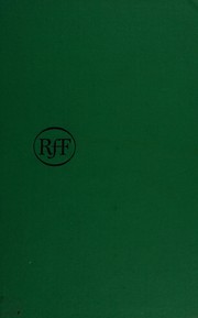 Front cover of Scarcity and growth by Harold J. Barnett