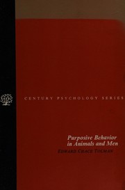 Cover of Purposive behavior in animals and men by Edward Chace Tolman