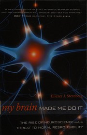Front cover of My brain made me do it by Eliezer J. Sternberg