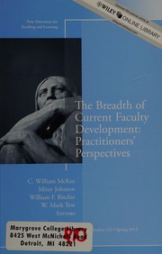 Cover of The breadth of current faculty development by C. William McKee