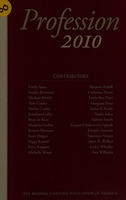 Cover of Profession 2010 by Rosemary Geisdorfer Feal
