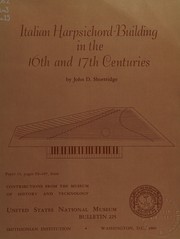 Front cover of Italian harpsichord-building in the 16th and 17th centuries by John D. Shortridge