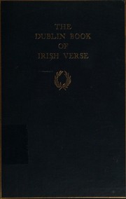 Front cover of The Dublin book of Irish verse, 1728-1909 by Cooke, John M.A.