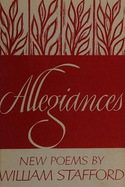 Front cover of Allegiances by William Stafford