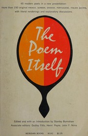 Cover of The poem itself by Stanley Burnshaw