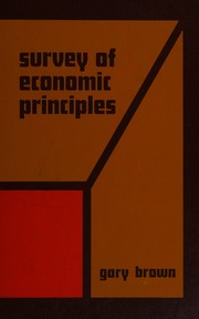 Front cover of Survey of economic principles by Gary D. Brown