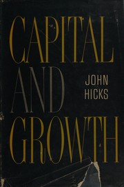 Cover of Capital and growth by Sir John Richard Hicks