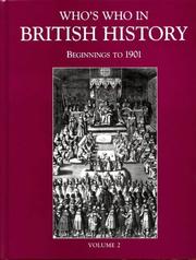 Front cover of Who's Who in British History by G. Treasure