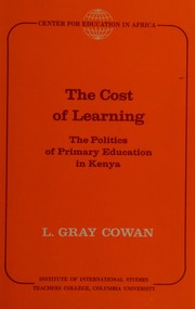 Front cover of The cost of learning by L. Gray Cowan
