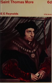Cover of Saint Thomas More by Ernest Edwin Reynolds