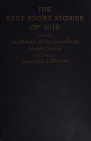 Cover of The Best Short Stories of 1918 by Edward J. O'Brien