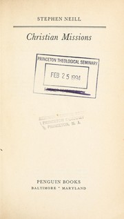 Cover of Christian missions by Stephen Neill