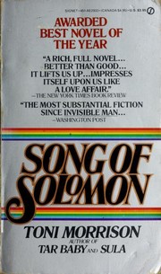 Front cover of Song of Solomon by Toni Morrison