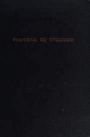 Front cover of Symposium on Evolution, held in commemoration of the centenary of Charles Darwin's The origin of species by Symposium on Evolution, Duquesne University, 1959.