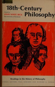 Front cover of Eighteenth century philosophy by Lewis White Beck