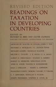 Front cover of Readings on taxation in developing countries by Richard Miller Bird