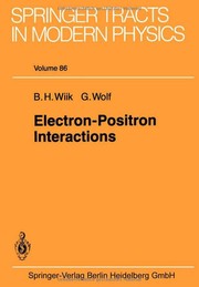 Cover of Electron-positron interactions by Björn H. Wiik
