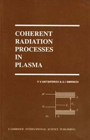 Front cover of Coherent radiation processes in plasma by V. V. Ant͡siferov