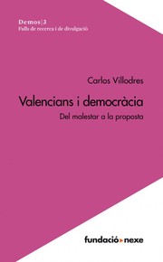 Front cover of Valencians i democràcia by Carlos Villodres