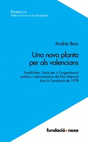 Front cover of Una nova planta per als valencians by Andrés Boix