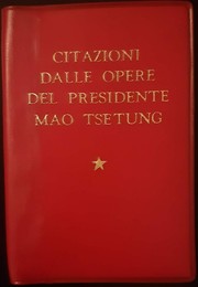 Front cover of Citazioni dalle opere del Presidente Mao Tsetung - Libretto rosso by Mao Zedong