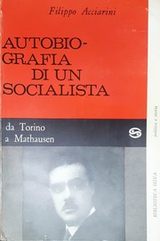 Front cover of Autobiografia di un socialista by Filippo Acciarini