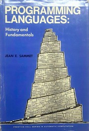 Cover of Programming Languages by Jean E. Sammet