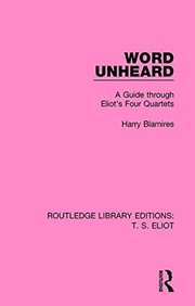 Cover of Word unheard by Harry Blamires