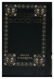 Cover of Italian backgrounds by Edith Wharton