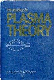 Front cover of Introduction to plasma theory by Dwight R. Nicholson