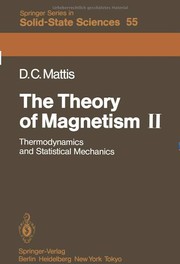 Front cover of The Theory of Magnetism II by Daniel C. Mattis