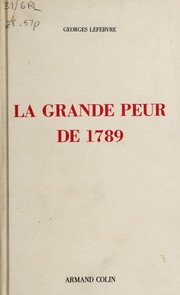 Front cover of La grande peur de 1789 by Georges Lefebvre