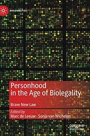Front cover of Personhood in the Age of Biolegality by Marc de Leeuw