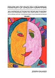 Front cover of Minimum of English grammar by Joseph Galasso